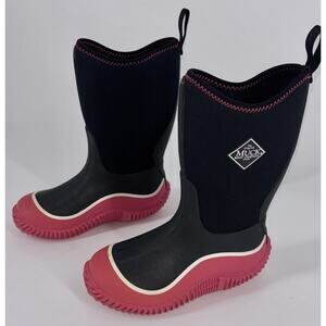 The Original Muck Boot Kids Hale Boots Black/Pink Size 12 Outdoor Waterproof EUC